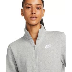 Nike Women's Fleece 1/4-Zip Cropped Sweatshirt, Gray